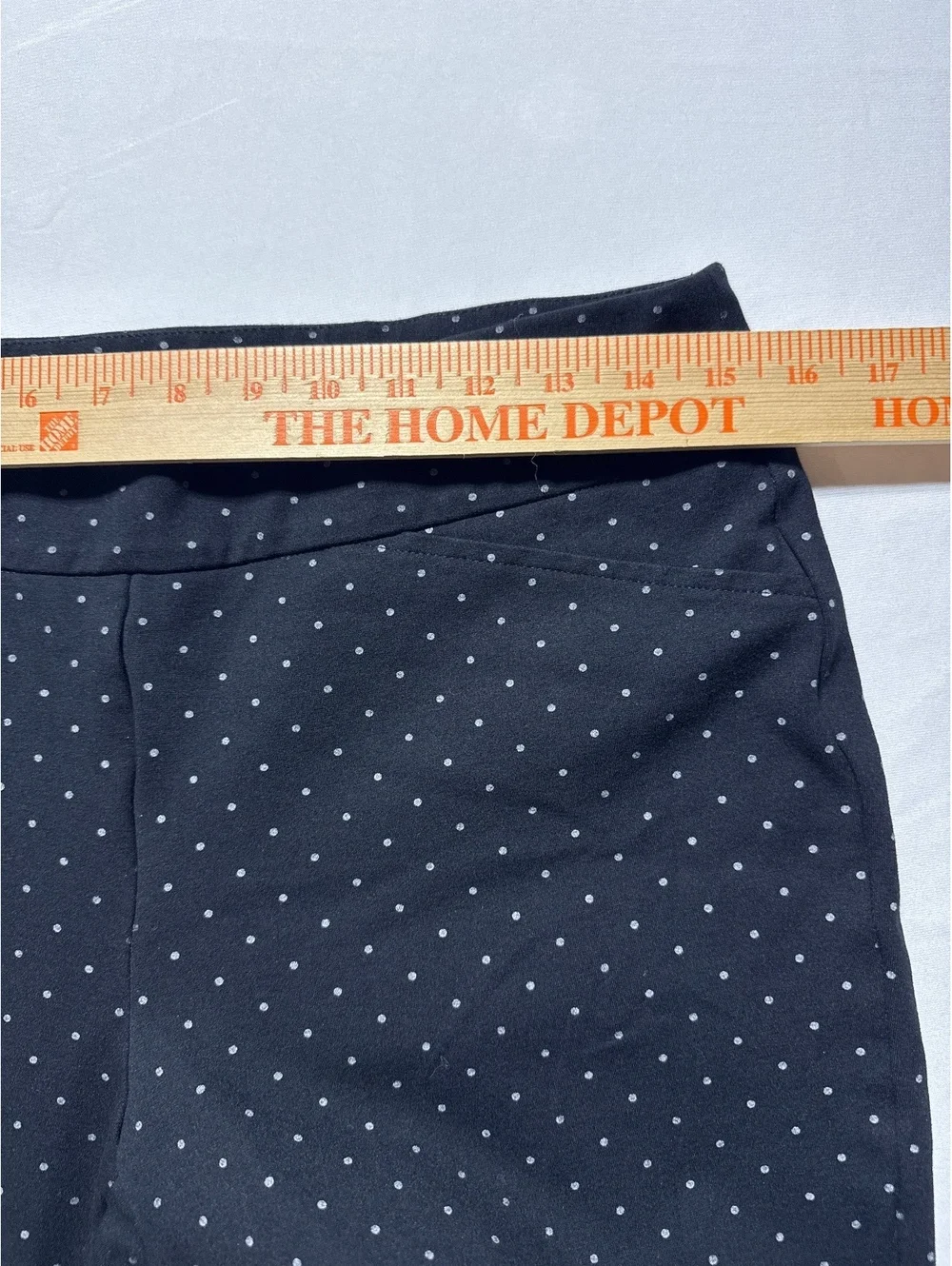 Charter Club Cambridge Slim Black Polka Dot Pants Size 10 -